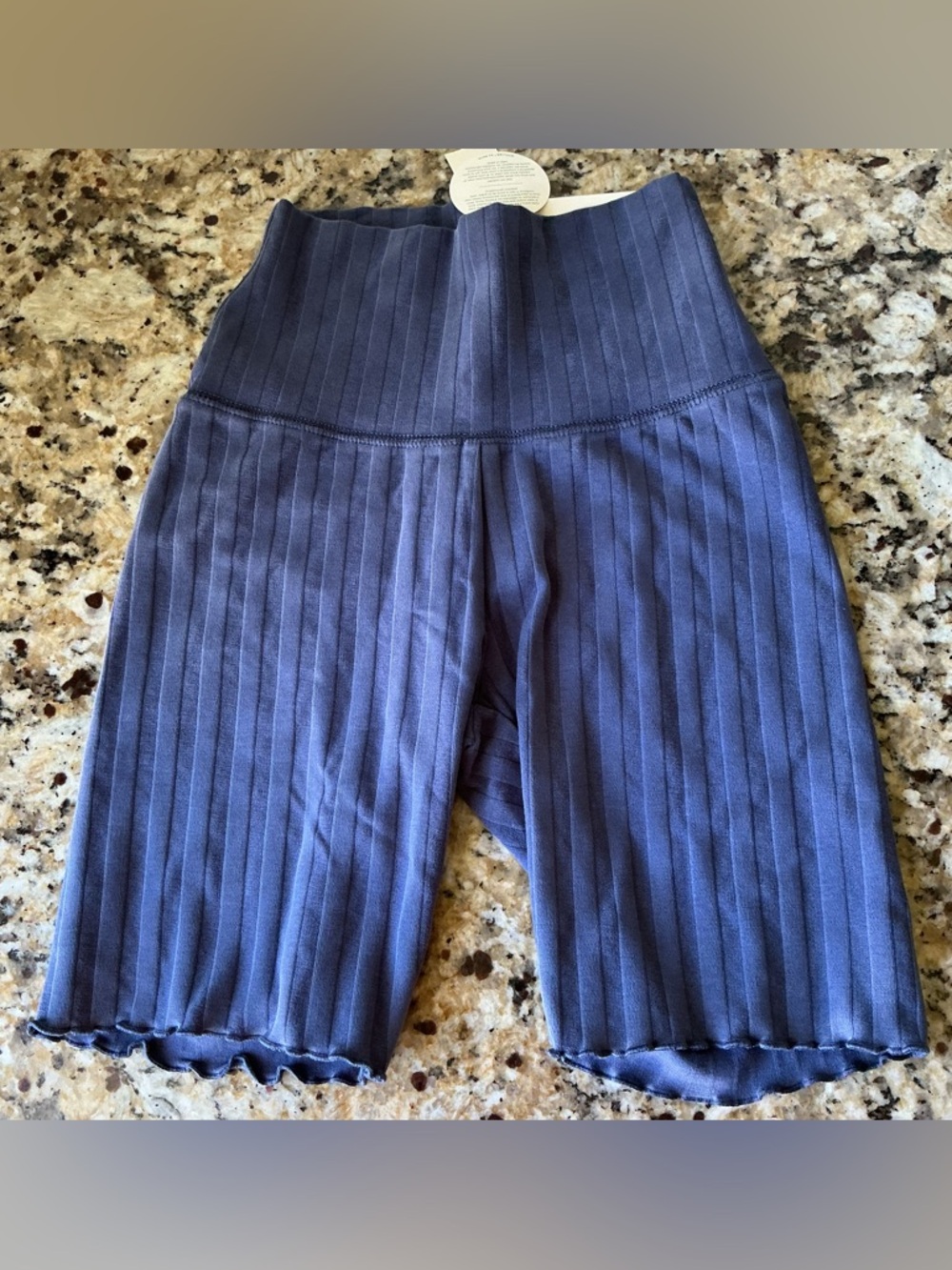 Aerie Offline High-Waist Ribbed Bike Shorts - Navy NWT
